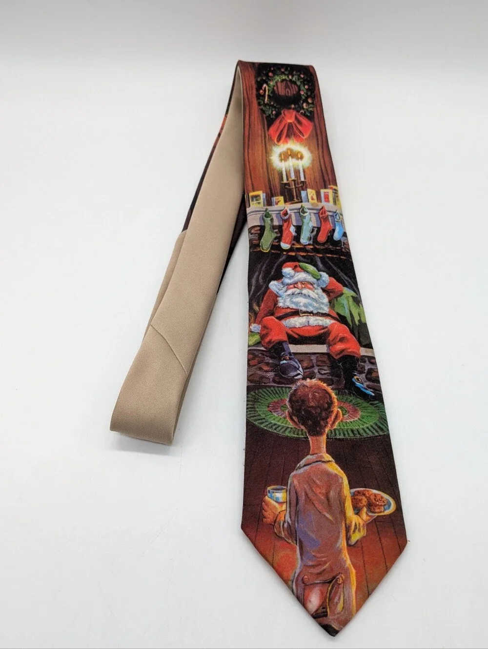 Vintage Ralps Marlin Santas Surprise Christmas Holiday Mens Novelty Tie